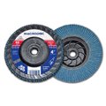 Continental Abrasives 4-1/2" x 5/8-11" 60 Grit T27 Zirconia High Density  Flap Disc with Plastic Hub F-4590607HT